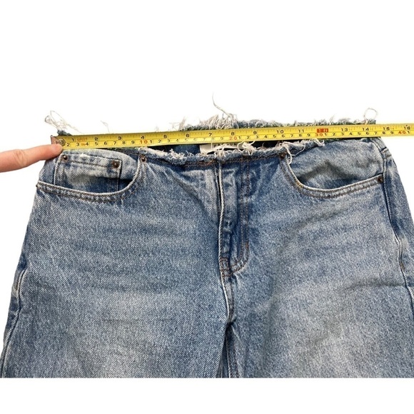 PacSun 90’s low rise distressed raw hem straight leg jeans - Picture 6 of 13